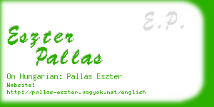 eszter pallas business card